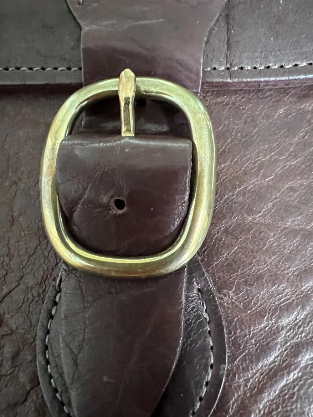 Buffalo Billfold Company 1920s Attache Briefcase American Bison Leather USA Made